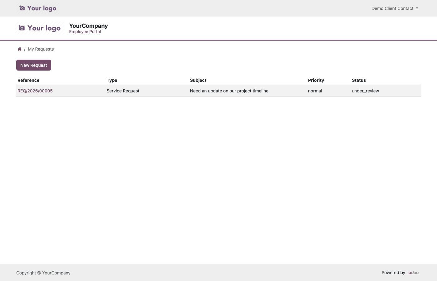 Client — My Requests